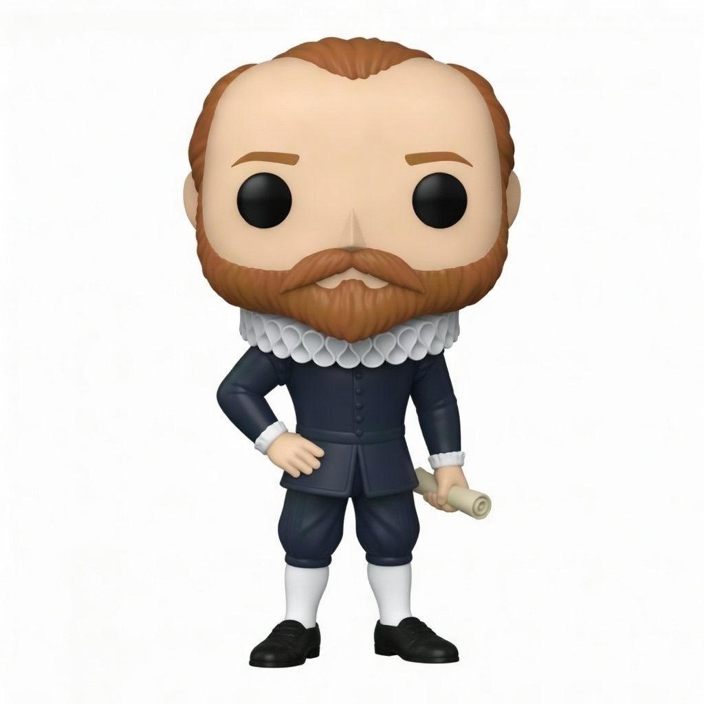 Cervantes, figura de resina pintada a mano