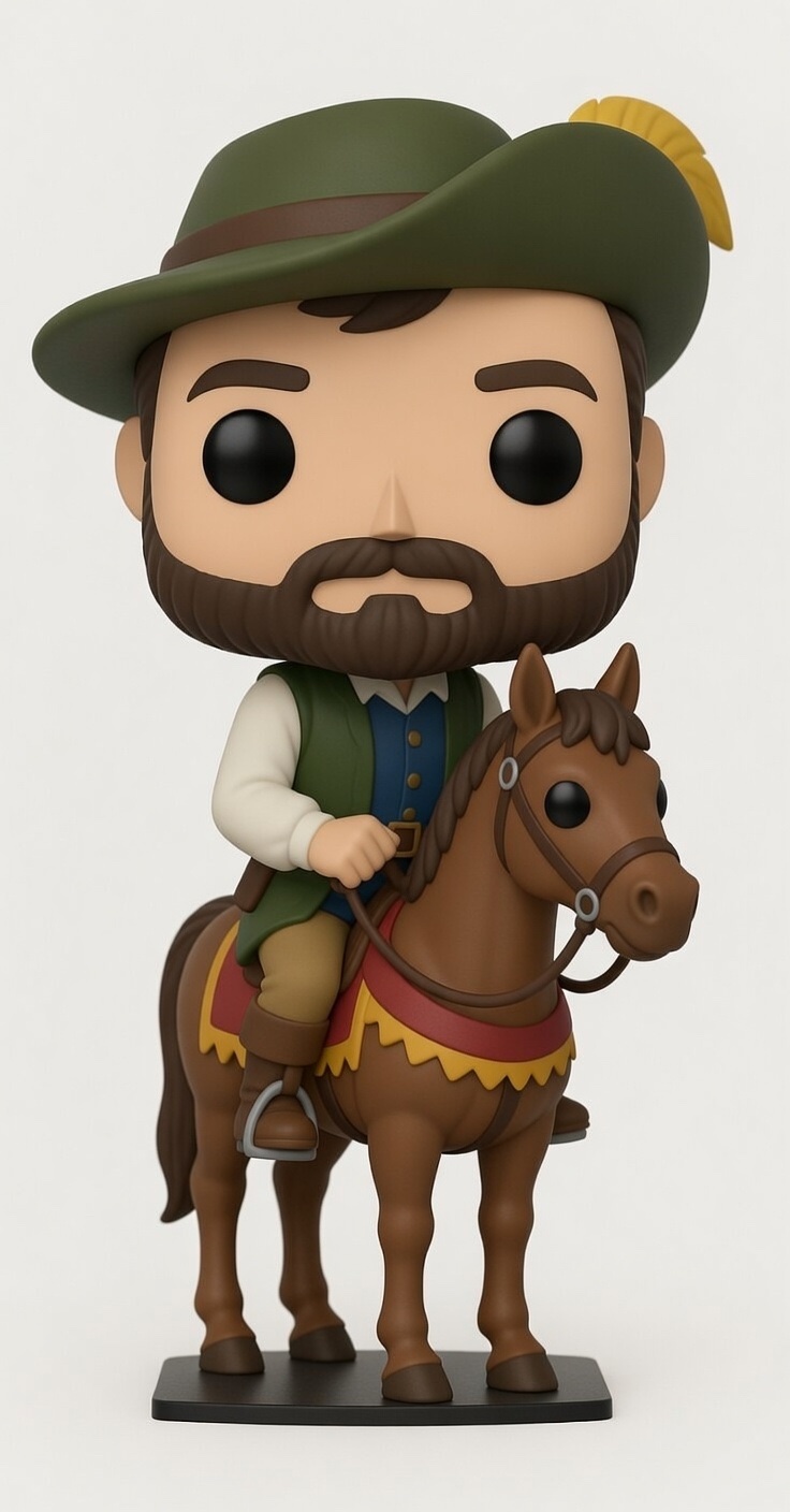 El Caballero del Verde Gabán, figura de resina pintada a mano