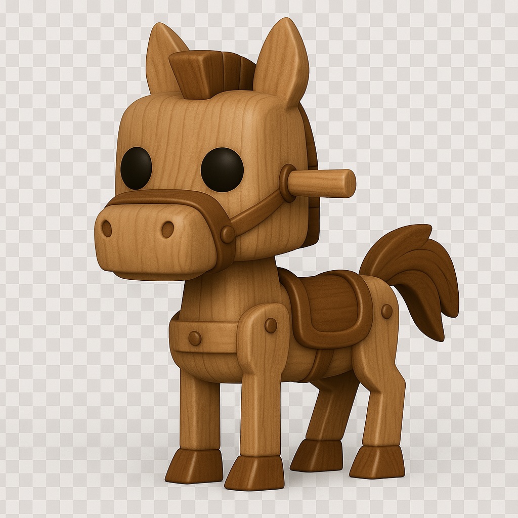 Clavileño, figura de resina pintada a mano