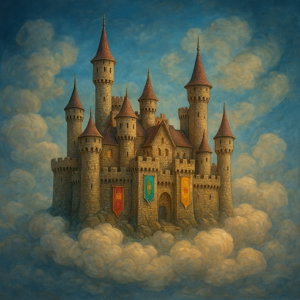Castillo Imaginario del Yelmo, edición limitada, figura de resina pintada a mano