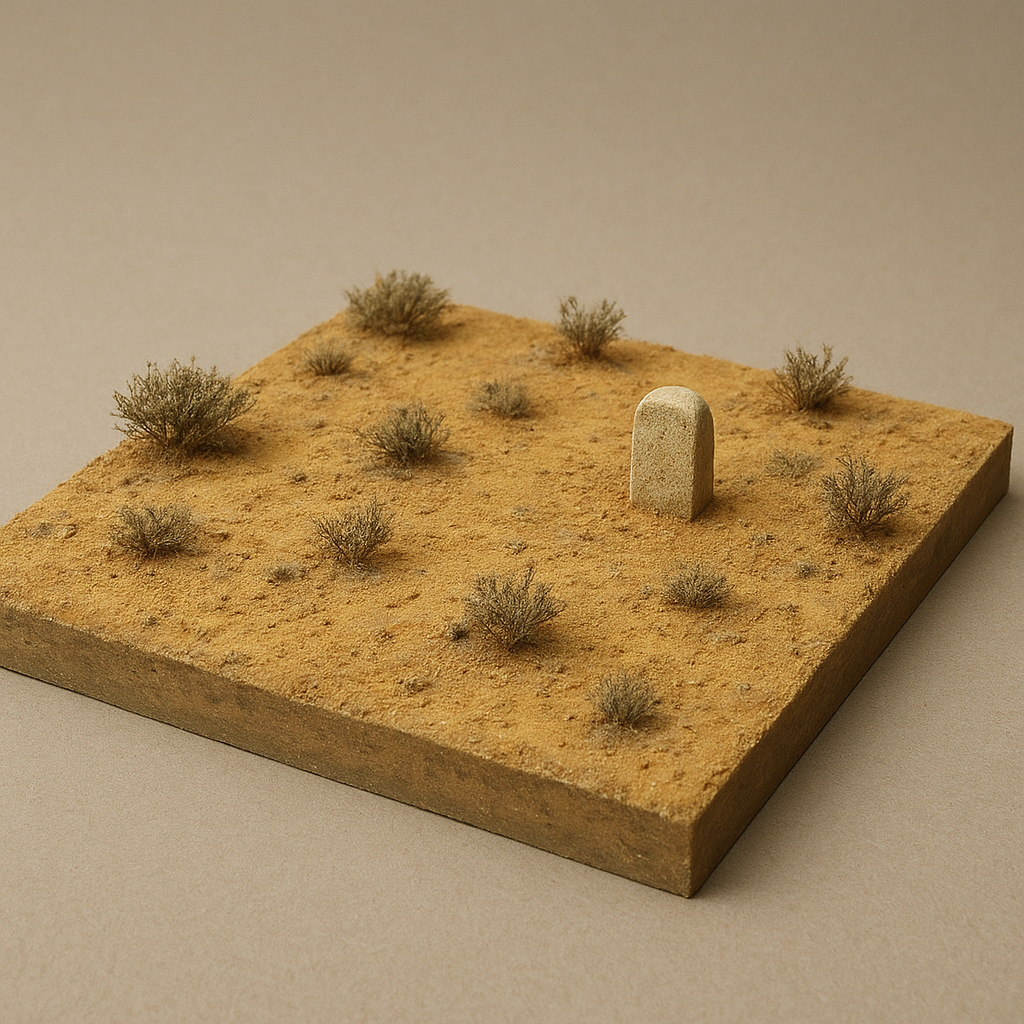 Llano de Montiel (paisaje base), figura de resina pintada a mano