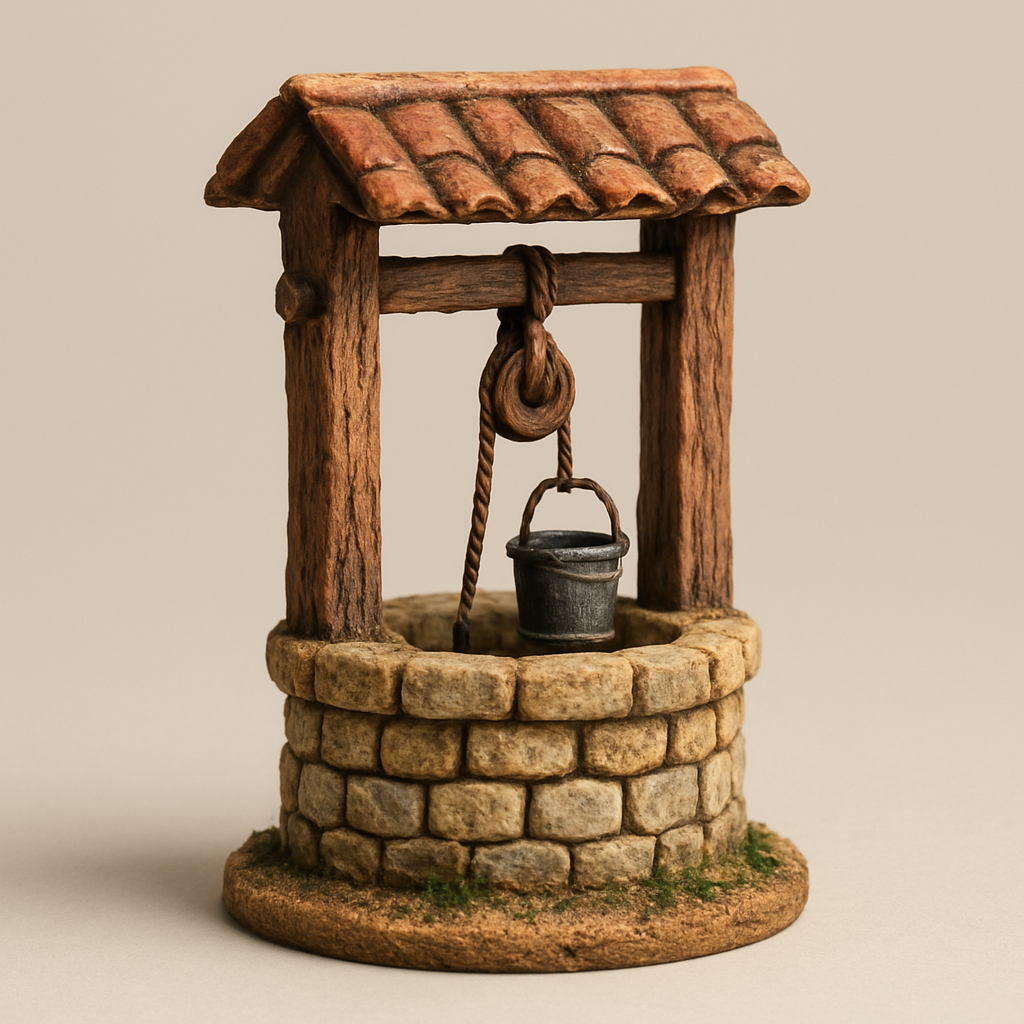 Pozo de la Venta, figura de resina pintada a mano